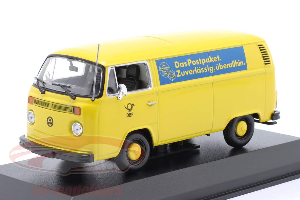 Volkswagen VW T2 ônibus Alemão Correio Federal Ano de construção 1972 amarelo 1:43 Minichamps