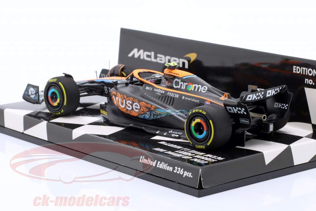 L. Norris McLaren MCL36 #4 6th Abu Dhabi GP Formula 1 2022 1:43 Minichamps