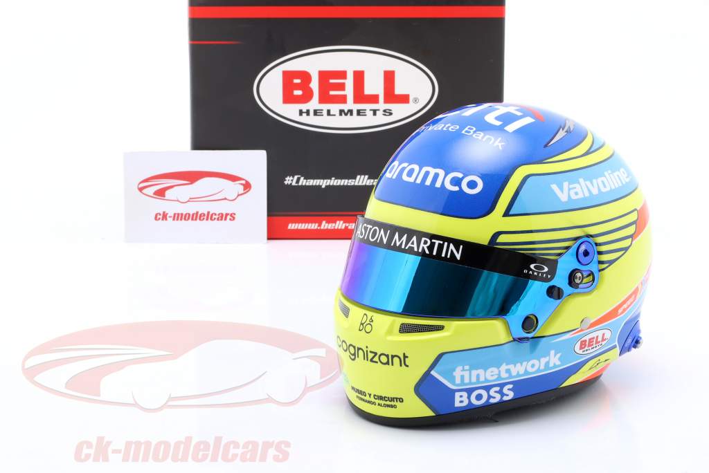 Fernando Alonso #14 Aston Martin Aramco F1 Team Formel 1 2024 Helm 1:2 Bell