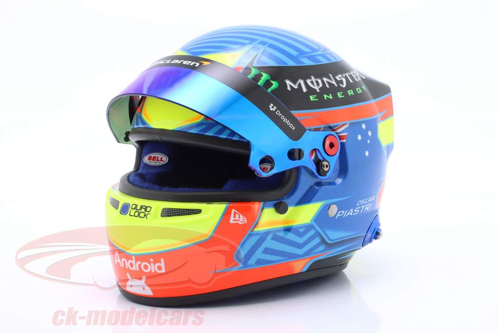 Oscar Piastri #81 McLaren F1 Team fórmula 1 2024 casco 1:2 Bell