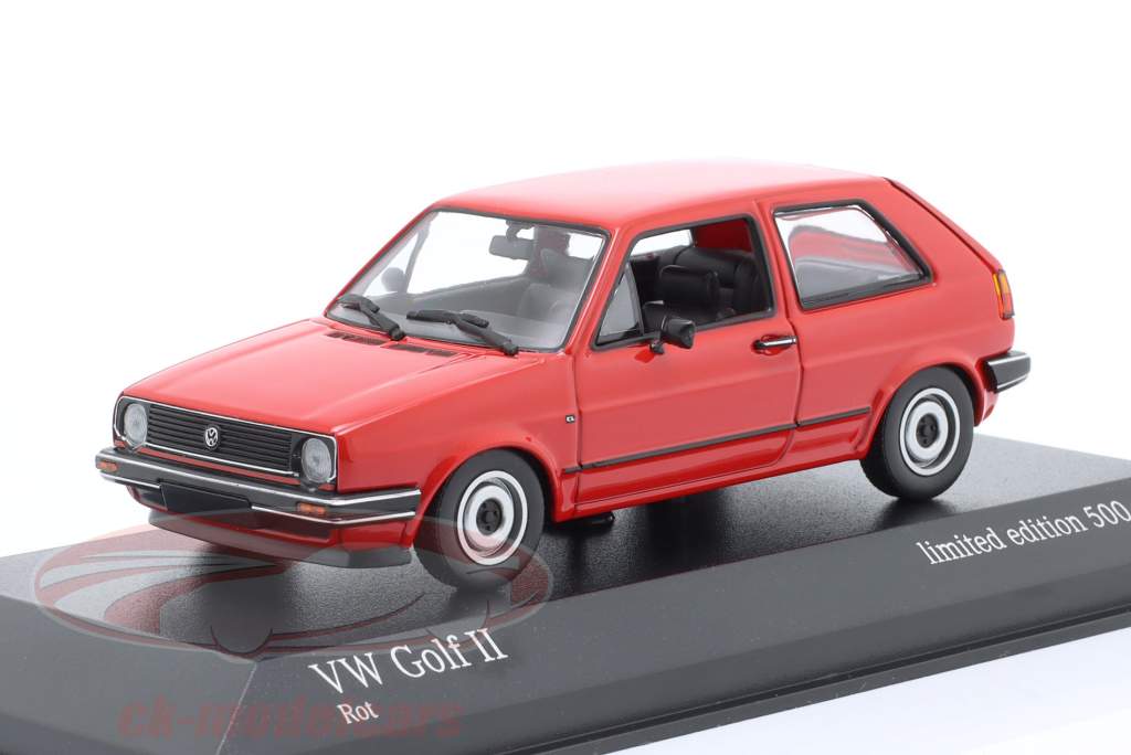 Volkswagen VW Golf II Baujahr 1985 rot 1:43 Minichamps