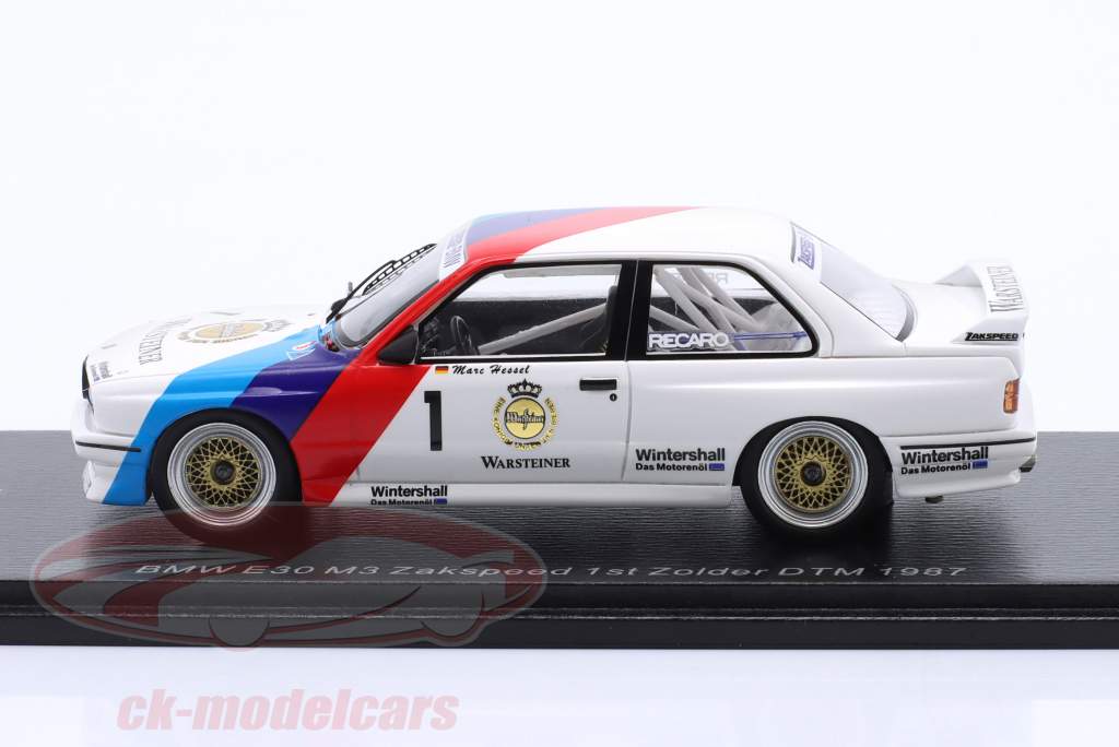 BMW M3 (E30) #1Ganhador Zolder DTM 1987 Marc Hessel 1:43 Spark