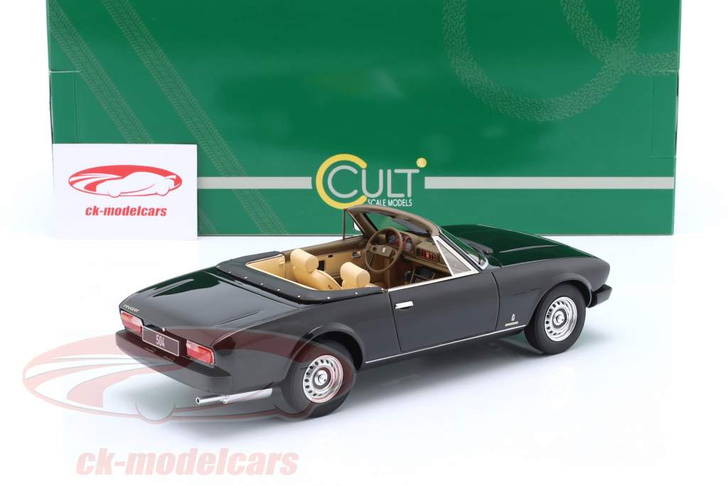 Peugeot 504 カブリオレ 建設年 1983 黒 1:18 Cult Scale
