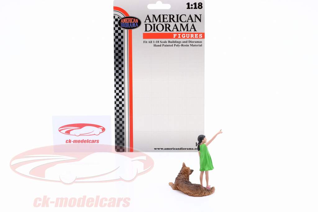 Diorama figure series #703 child with Dog 1:18 American Diorama