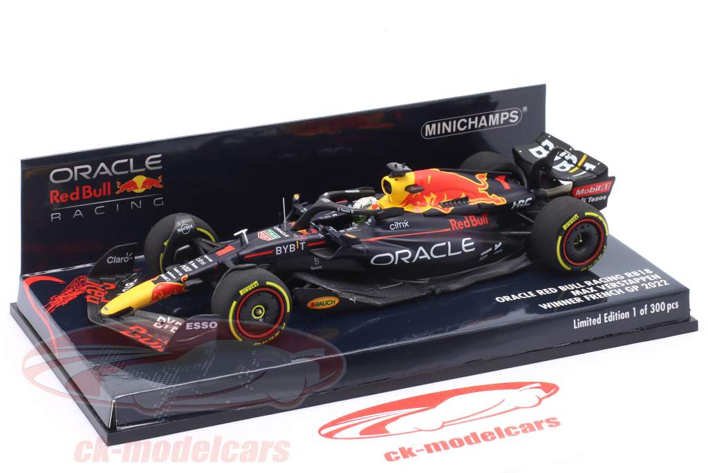 M. Verstappen Red Bull Racing RB18 #1 gagnant France GP formule 1 Champion du monde 2022 1:43 Minichamps