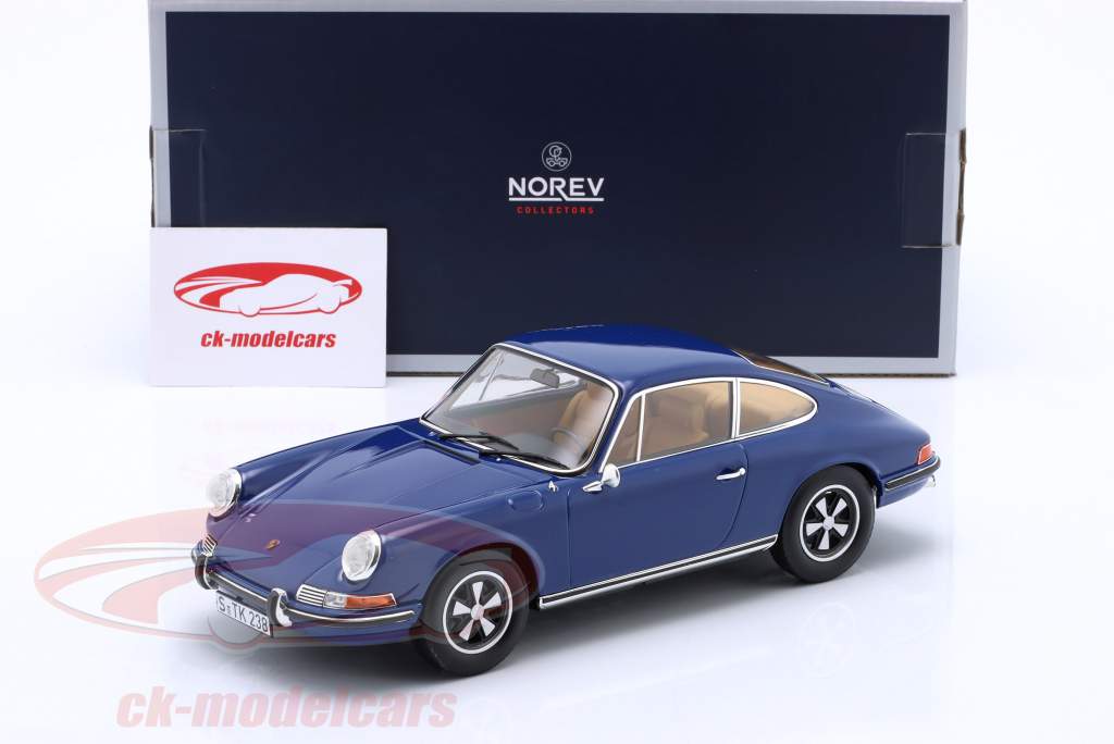 Porsche 911 S Año de construcción 1969 ossi azul 1:18 Norev