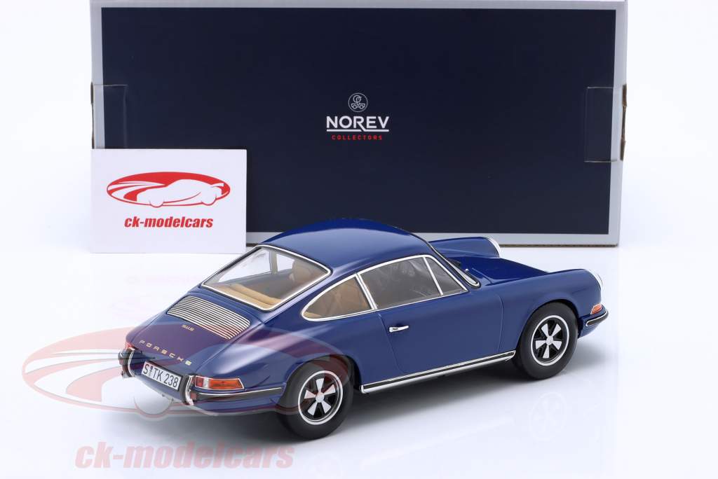 Porsche 911 S Année de construction 1969 bleu ossi 1:18 Norev