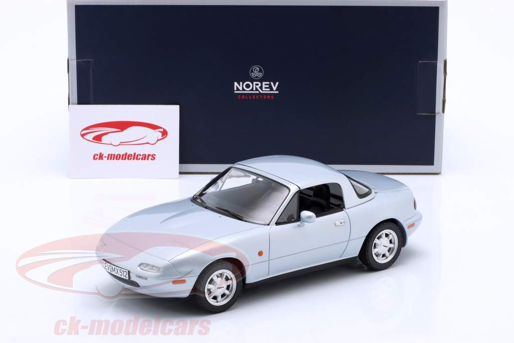 Mazda MX-5 Roadster year 1989 silver 1:18 Norev