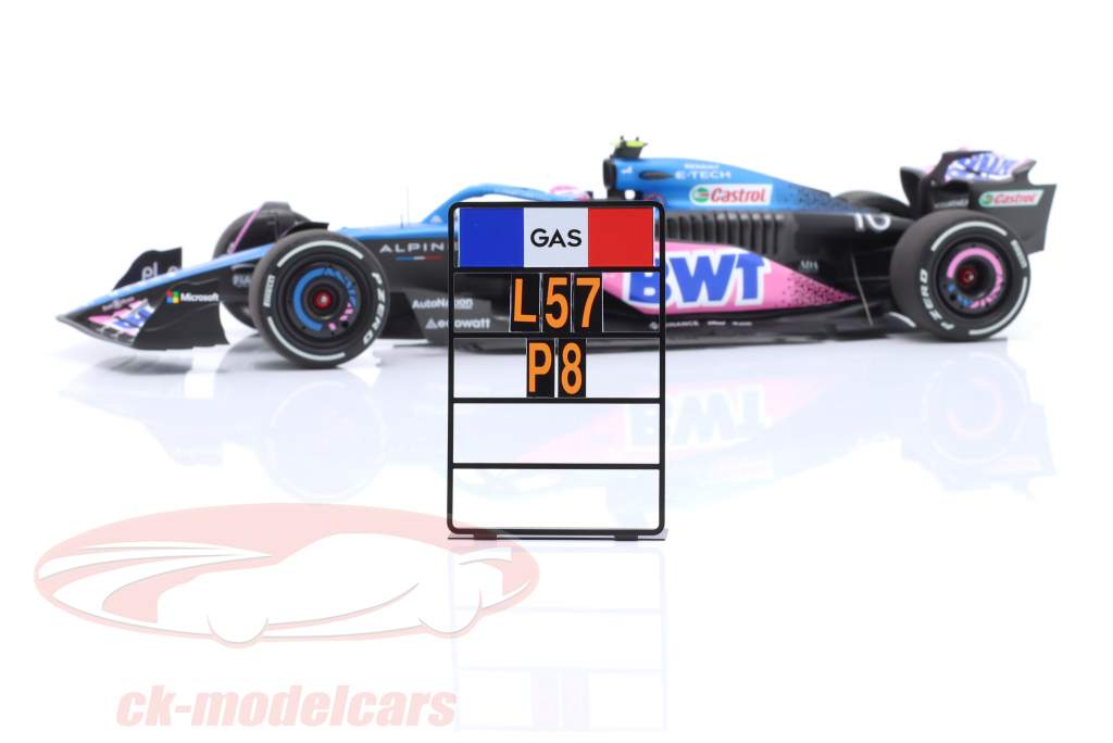 Pierre Gasly Alpine A523 #10 8 Miami GP formel 1 2023 1:18 Minichamps