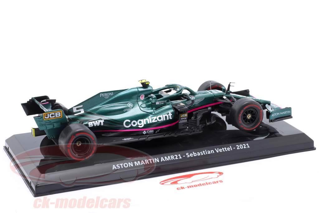 S. Vettel Aston Martin AMR21 #5 2do Azerbaiyán GP fórmula 1 2021 1:24 Premium Collectibles