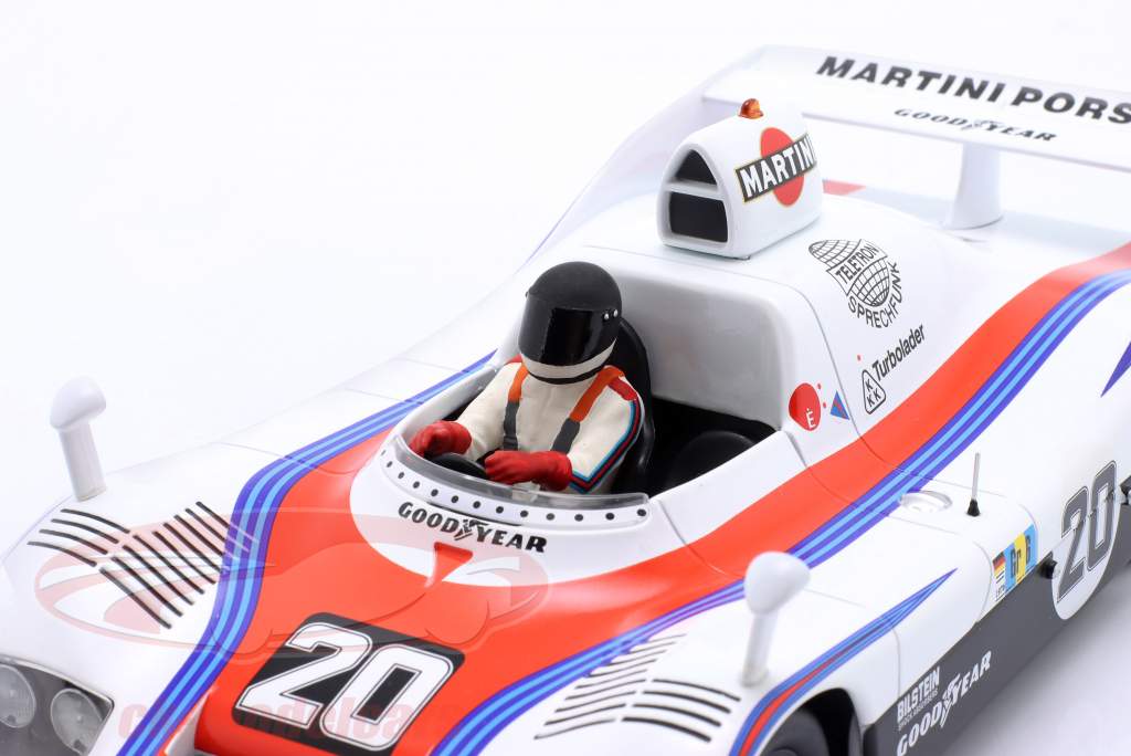 sentado Figura piloto de carreras 1978 con negro casco 1:18 FigurenManufaktur