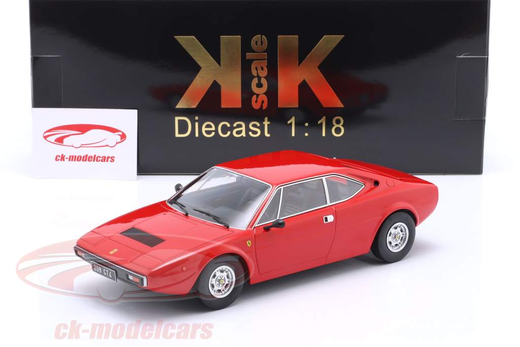Ferrari 208 GT4 Bouwjaar 1975 rood 1:18 KK-Scale