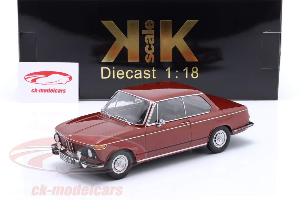BMW L 2002 tii 2. series year 1974 dark red metallic 1:18 KK-Scale