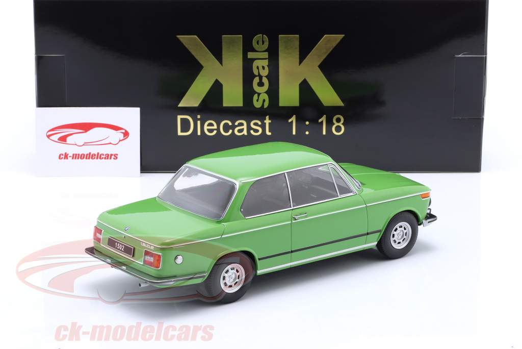 BMW 1502 2. série Année de construction 1974 vert 1:18 KK-Scale