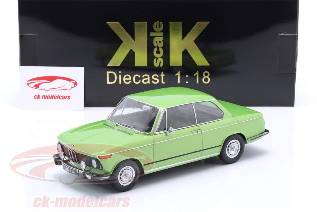 BMW L 2002 tii 2. Serie Baujahr 1974 grün metallic 1:18 KK-Scale