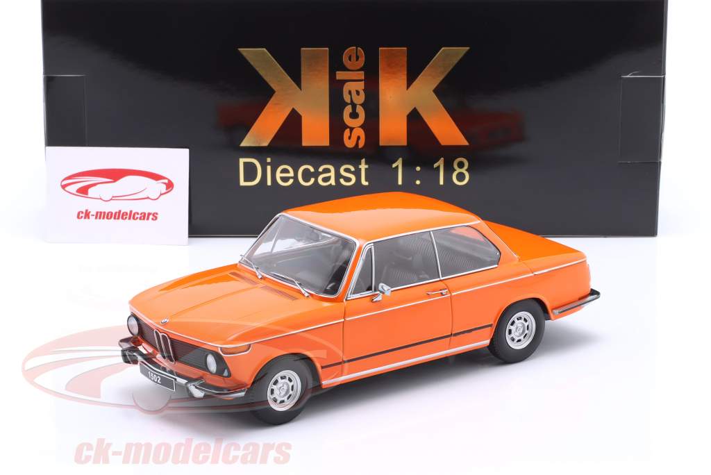 BMW 1502 2. serie Año de construcción 1974 naranja 1:18 KK-Scale