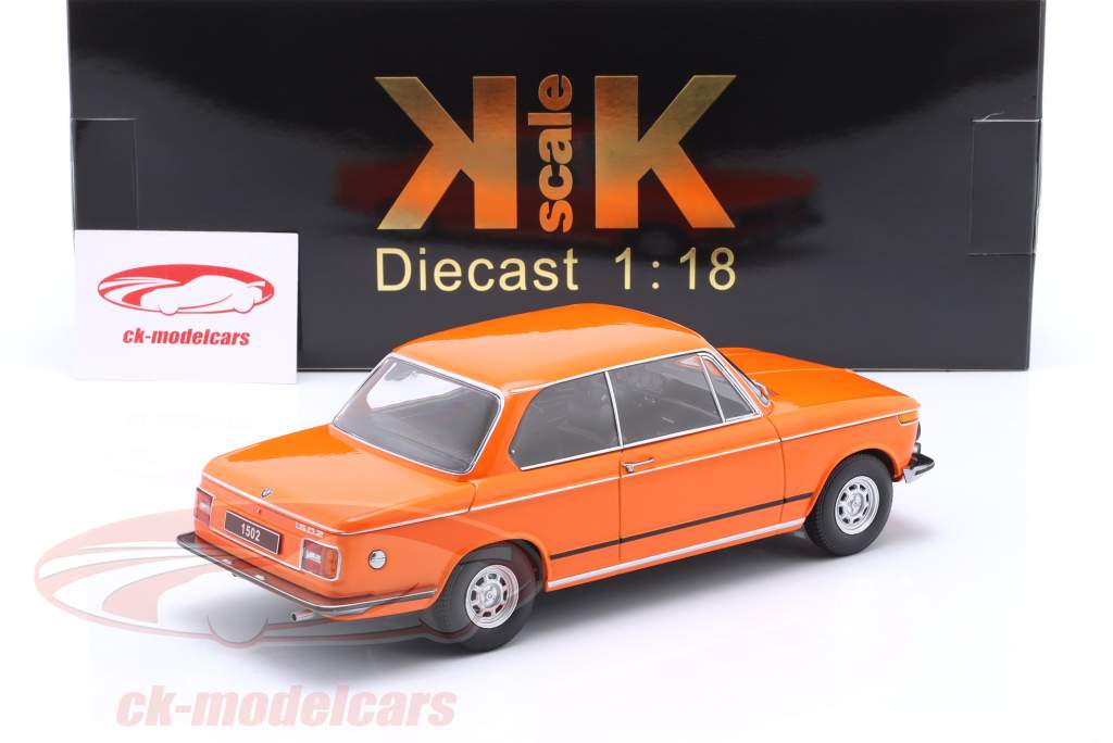 BMW 1502 2. Series Ano de construção 1974 laranja 1:18 KK-Scale