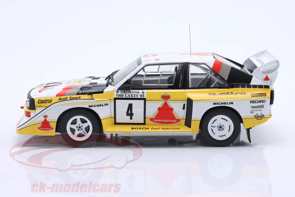 Audi Sport Quattro S1 E2 #4 2nd rally 1000 Lakes 1985 Blomqvist, Cederberg 1:18 Ixo