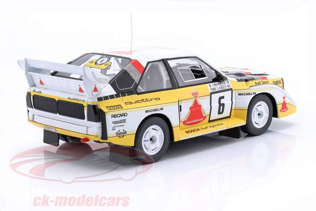 Audi Sport Quattro S1 E2 #6 verzameling 1000 Lakes 1985 Mikkola, Hertz 1:18 Ixo