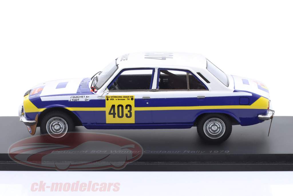 Peugeot 504 #403 Sieger Rallye Codasur Argentinien 1979 Guichet, Todt 1:43 Spark
