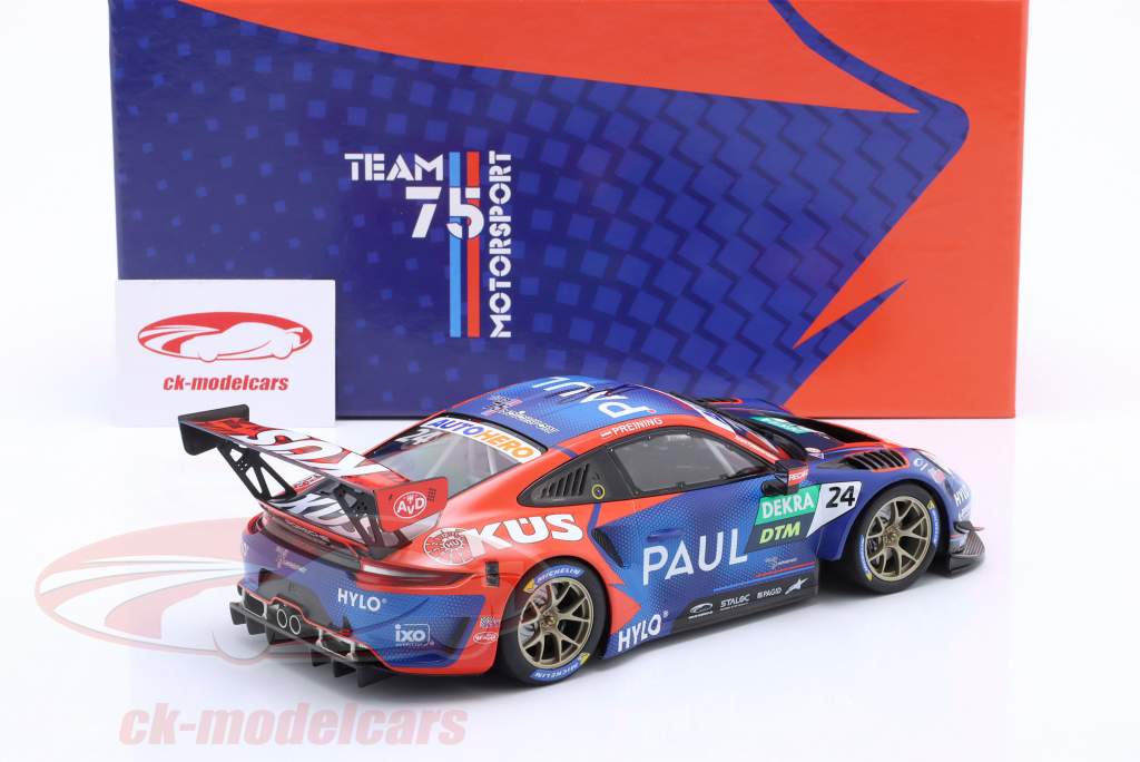 Porsche 911 GT3 R #24 ganador Norisring DTM 2022 KÜS Team75 Preining Signature 1:18 Minichamps