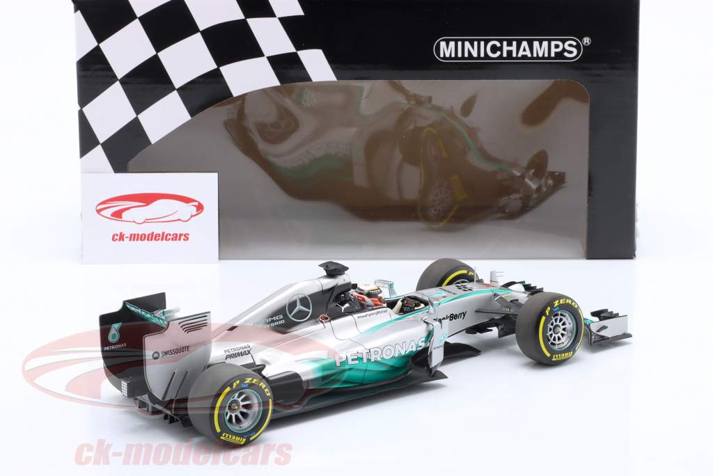 L. Hamilton Mercedes F1 W05 #44 Formel 1 Weltmeister 2014 1:18 Minichamps
