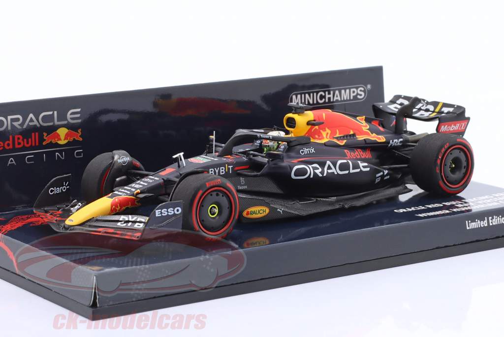 M. Verstappen Red Bull RB18 #1 ganhador Hungria GP Fórmula 1 Campeão mundial 2022 1:43 Minichamps