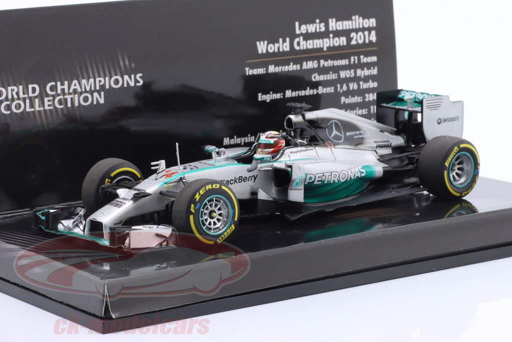 L. Hamilton Mercedes F1 W05 #44 Verdensmester formel 1 2014 1:43 Minichamps