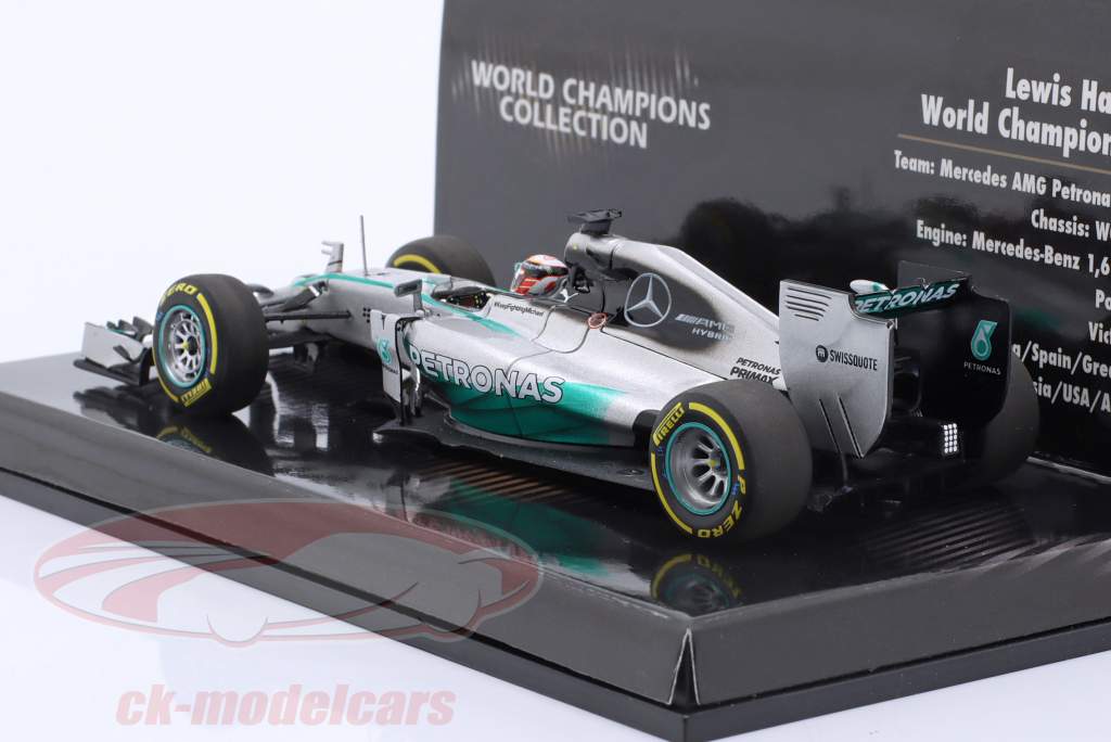 L. Hamilton Mercedes F1 W05 #44 Weltmeister Formel 1 2014 1:43 Minichamps