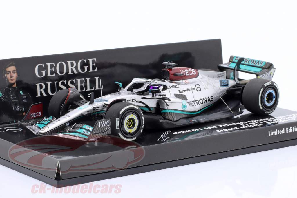 G. Russell Mercedes-AMG F1 W13 E #63 Британский GP формула 1 2022 1:43 Minichamps