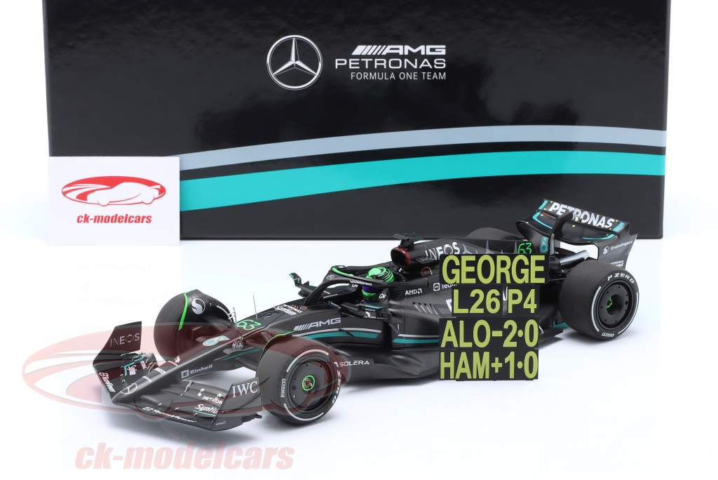G. Russell Mercedes-AMG F1 W14 #63 7ème Bahreïn GP formule 1 2023 1:18 Minichamps