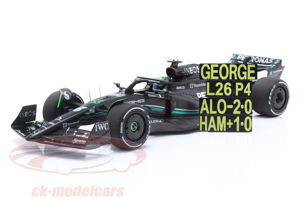 G. Russell Mercedes-AMG F1 W14 #63 7th Bahrain GP Formel 1 2023 1:18 Minichamps
