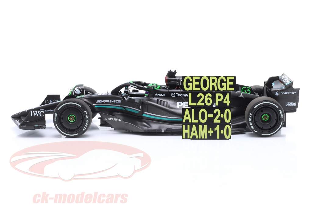 G. Russell Mercedes-AMG F1 W14 #63 7mo Bahréin GP fórmula 1 2023 1:18 Minichamps