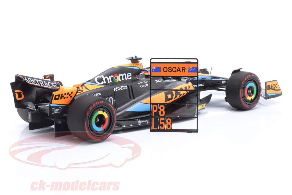 Oscar Piastri McLaren MCL60 #81 8º australiano GP Fórmula 1 2023 1:18 Minichamps