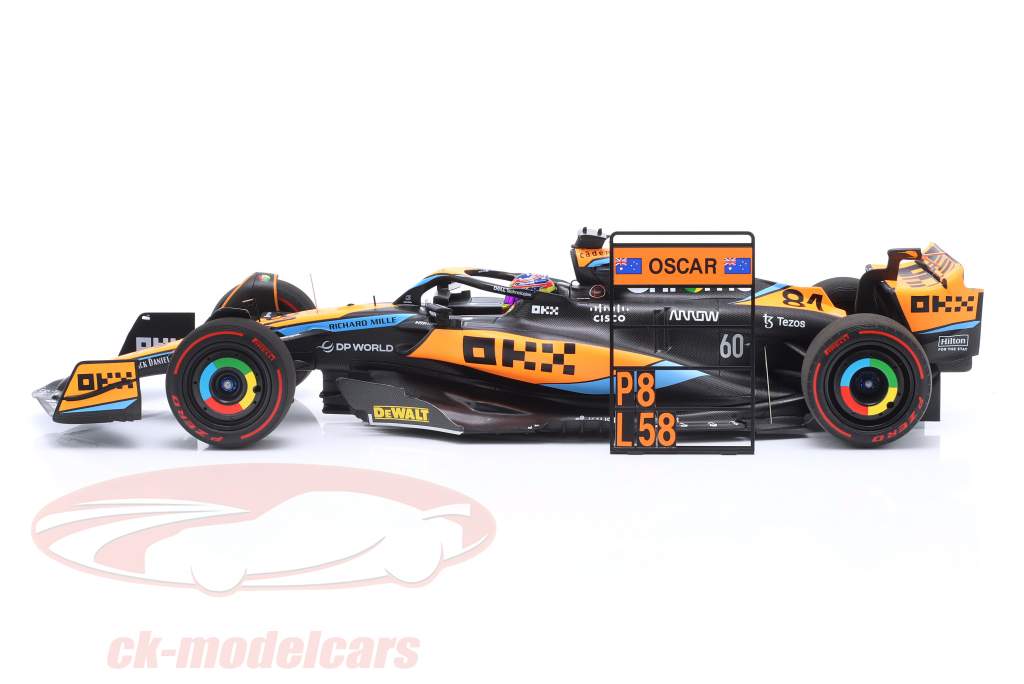 Oscar Piastri McLaren MCL60 #81 8° australiano GP formula 1 2023 1:18 Minichamps