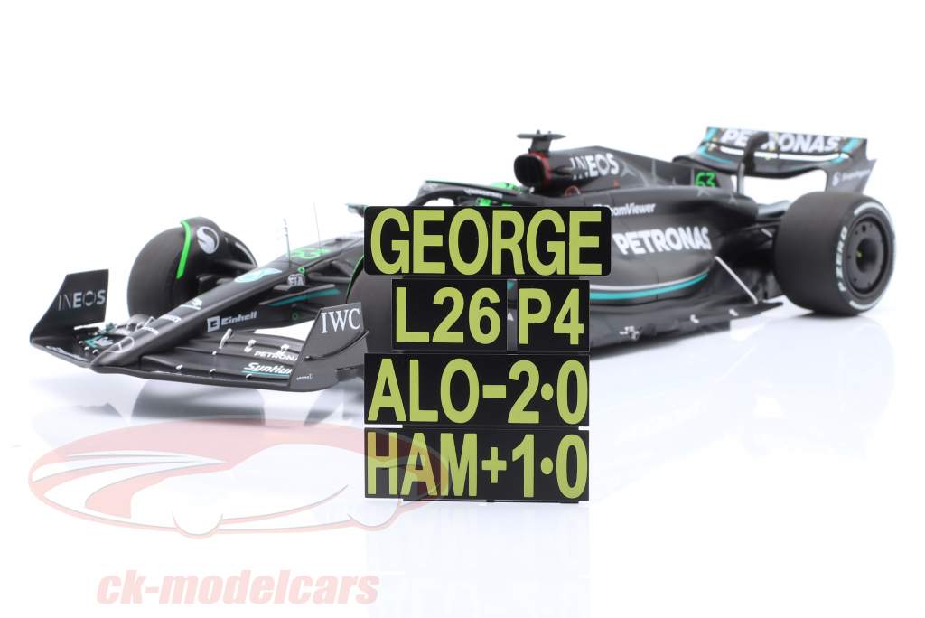 G. Russell Mercedes-AMG F1 W14 #63 7mo Bahréin GP fórmula 1 2023 1:18 Minichamps