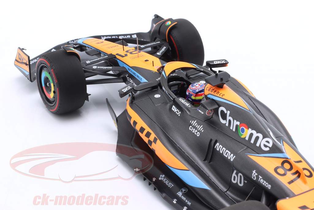 Oscar Piastri McLaren MCL60 #81 octavo australiano GP fórmula 1 2023 1:18 Minichamps