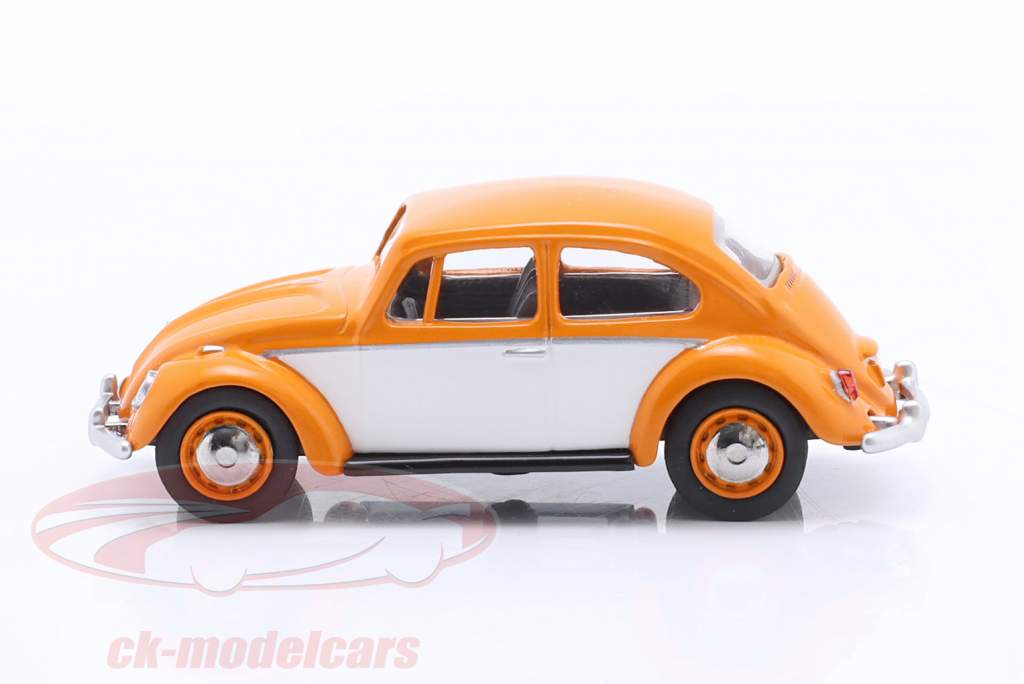 Volkswagen VW Beetle orange / white 1:64 Schuco