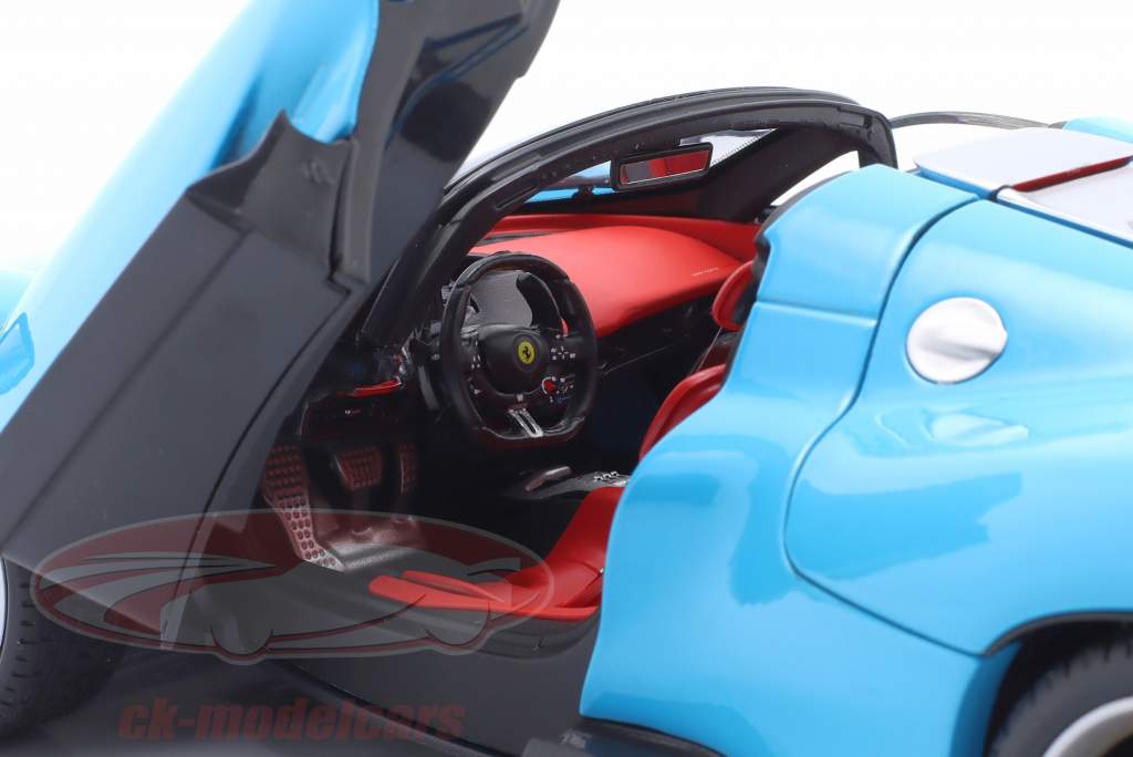 Ferrari Daytona SP3 Año de construcción 2022 azul 1:18 Bburago Signature