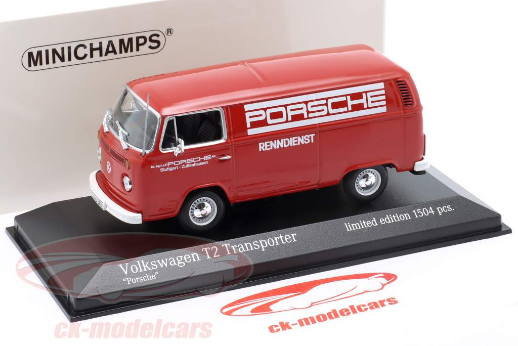 Minichamps 1:43 Volkswagen VW T2 Transporter Porsche Renndienst  