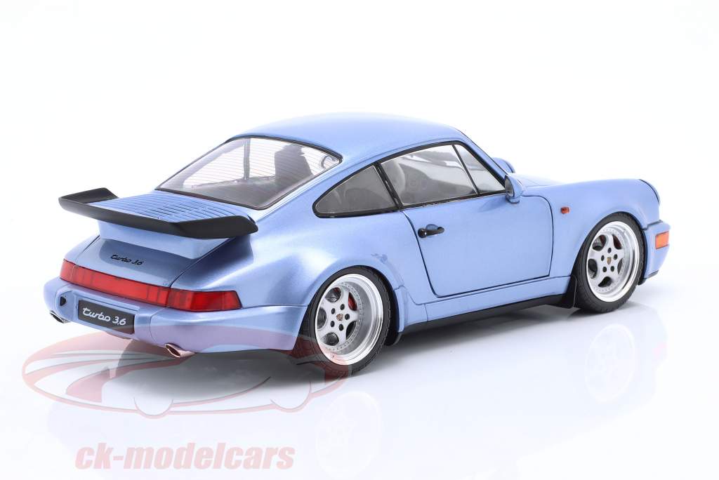 Porsche 911 (964) Turbo Año de construcción 1990 horizonte azul metálico 1:18 Solido