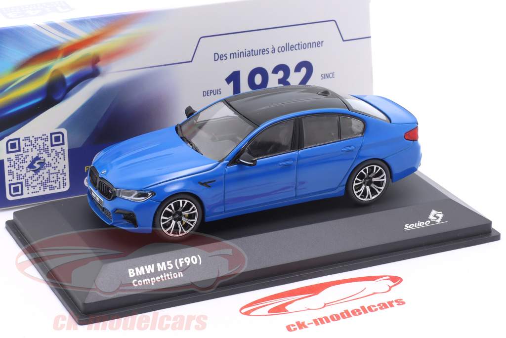 BMW M5 Competition (F90) 建設年 2022 ブードゥーブルー 1:43 Solido