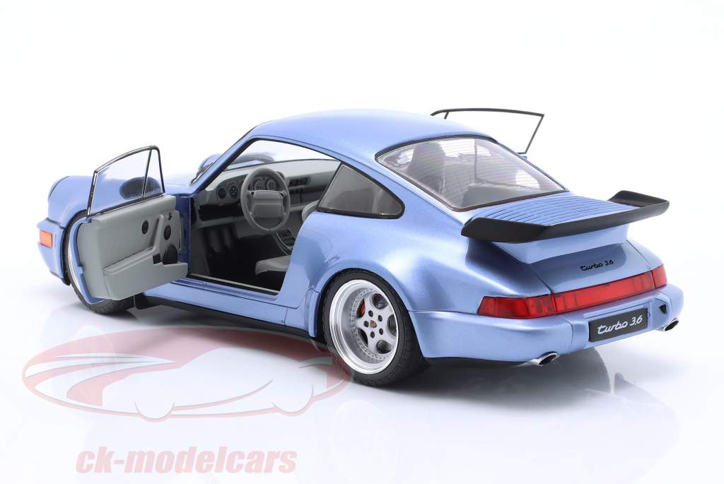 Porsche 911 (964) Turbo 建設年 1990 ホライゾンブルー メタリックな 1:18 Solido