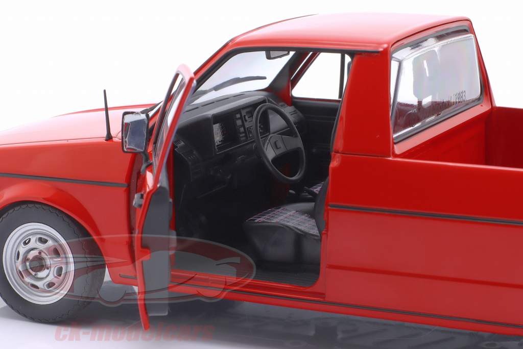 Volkswagen VW Caddy (14D) MK1 Pick-Up Année de construction 1983 rouge 1:18 Solido