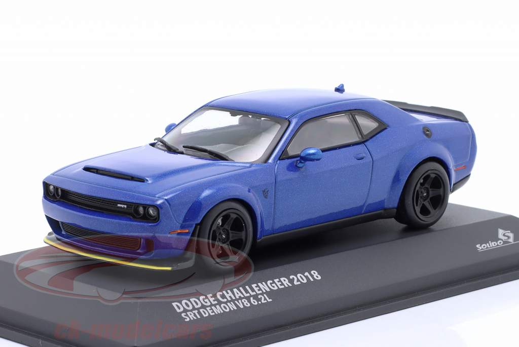 Dodge Challenger SRT Demon Anno di costruzione 2018 blu metallico 1:43 Solido