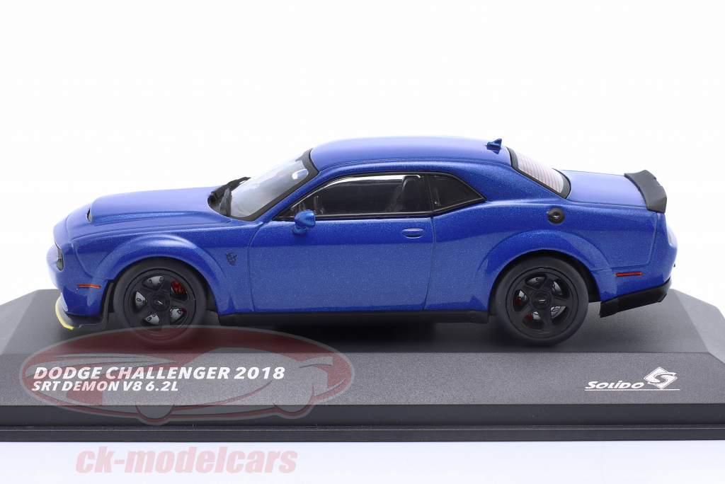 Dodge Challenger SRT Demon Ano de construção 2018 azul metálico 1:43 Solido