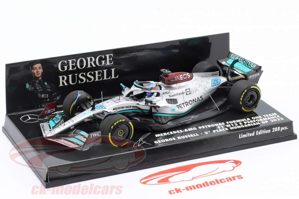 G. Russell Mercedes-AMG F1 W13 #63 3ème Hongrie GP formule 1 2022 1:43 Minichamps