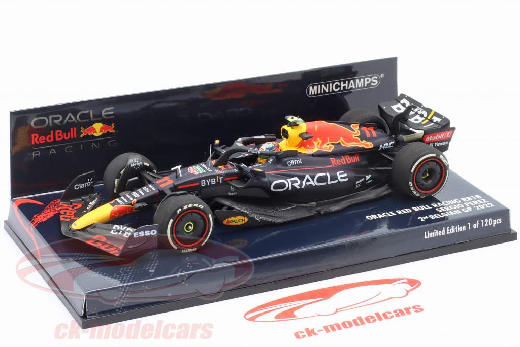 S. Pérez Red Bull RB18 #11 2nd Belgian GP Formula 1 2022 1:43 Minichamps