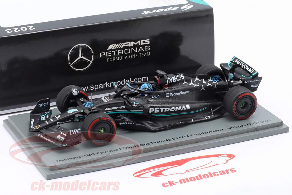 G. Russell Mercedes-AMG F1 W14 #63 3º Espanha GP Fórmula 1 2023 1:43 Spark
