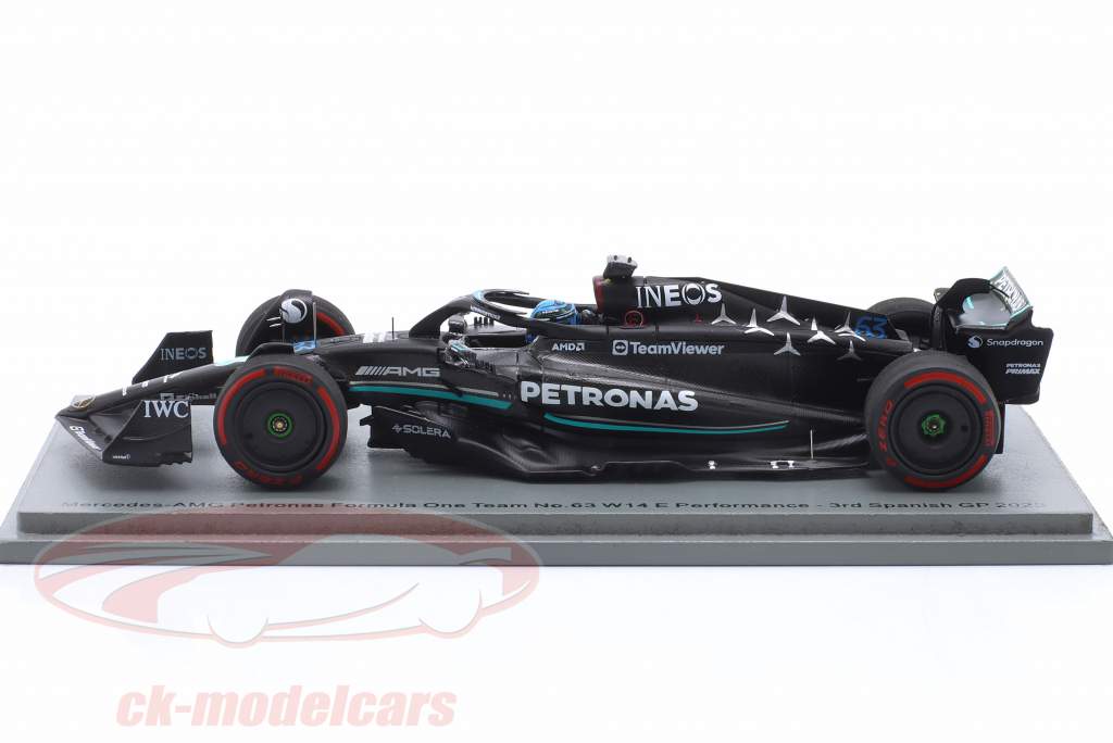 G. Russell Mercedes-AMG F1 W14 #63 3ème Espagne GP formule 1 2023 1:43 Spark